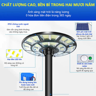 OOKAS UFO Đèn Led năng lượng mặt trời  Đèn sân vườn, đèn đường điều khiển từ xa siêu sáng