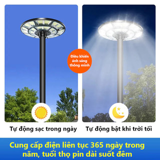 OOKAS UFO Đèn Led năng lượng mặt trời  Đèn sân vườn, đèn đường điều khiển từ xa siêu sáng