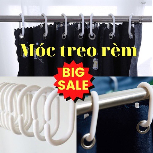 Móc nhựa treo rèm chữ C, móc treo rèm rido , rèm nhà tắm | Shopee Việt Nam