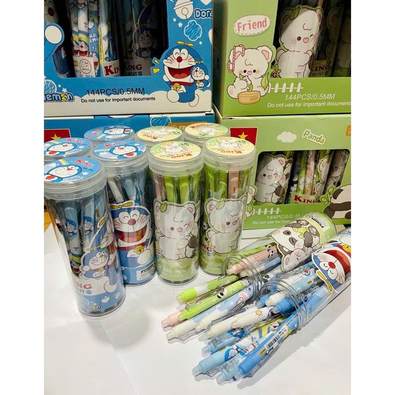 Bút Gel Đầu Bấm Tẩy Xóa Được (mực Xanh/Tím/Đen) mực đậm và đều
