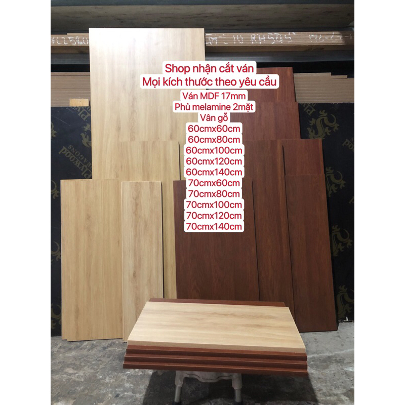Mặt bàn ván công nghiệp_Tấm ván MDF(R60cm,70cm) dầy 17li phủ melamine ...