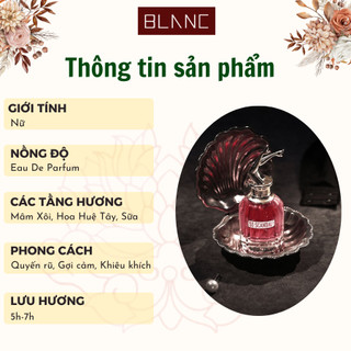 Nước Hoa Nữ Chiết So Scandal BLANC PERFUME, Dầu Thơm Hương Hoa Cỏ, Quyến Rũ, Khiêu Khích, Ngọt Ngào