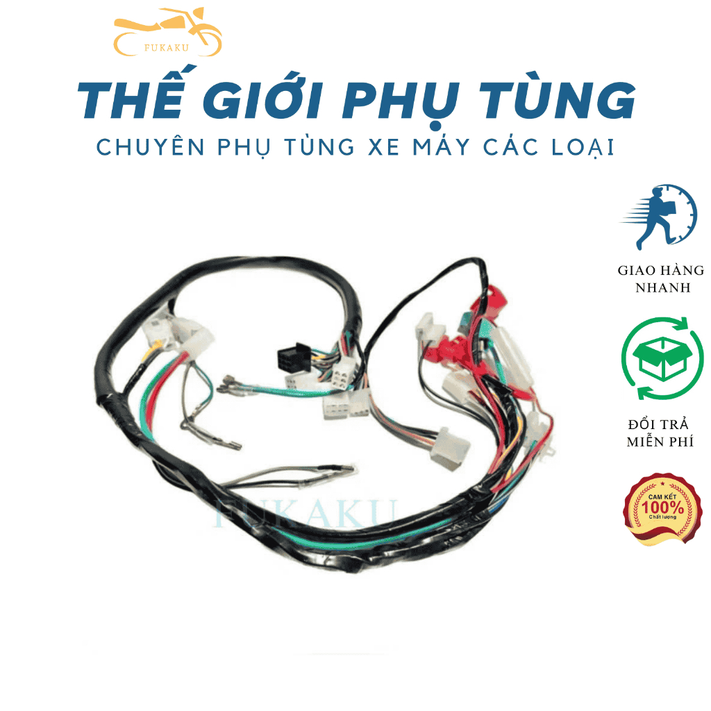 Dây Điện Sườn Wave Rs - Wave A - Wave S100 (Tàu) Hàng Cao Cấp