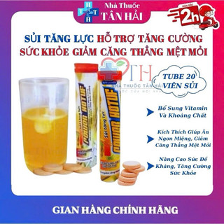 C sủi, sủi tăng lực Power Hotuff, thành phần từ nhân sâm và nấm đông trùng giúp tăng cường sức khỏe, giảm mệt mỏi