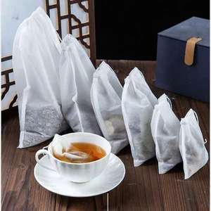 Túi lọc trà, cà phê, thảo dược kiểm định ATTP, vải không dệt, CÓ DÂY RÚT -100 túi đã bao gồm Vat