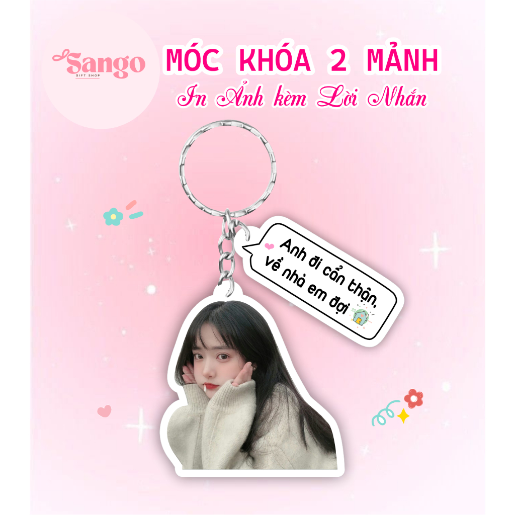 Móc khoá ghi lời nhắn theo yêu cầu, làm quà tặng - Quà tặng Sango