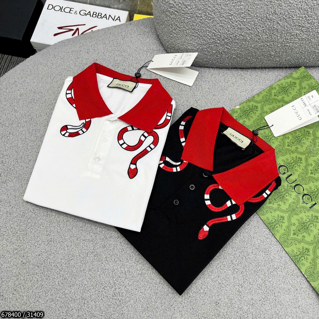 Áo polo nam Gờ Xê thêu cổ rắn chất cotton cao cấp - Áo thun nam có cổ ...