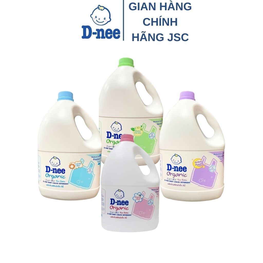 (NHẬP KHẨU) Nước giặt quần áo em bé Dnee 3000ml - Nước Giặt Xả Cho Trẻ Em an toàn
