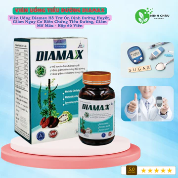 Viên Uống Diamax Hỗ Trợ Ổn Định Đường Huyết, Giảm Nguy Cơ Biến Chứng Tiểu Đường Giảm Mỡ Máu. Hộp 60V