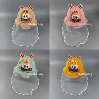 [ Bé 6 THÁNG - 20 THÁNG ] Mũ kèm khăn vôn che nắng vải cotton cho trẻ em, Nón vải voan chắn gió cản bụi trẻ sơ sinh