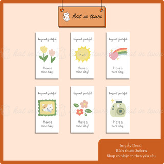 [KatinTown] Set 100 Nhãn Dán Decal Cắt Bế Niên Phong Beyond Grateful Cute Đáng Yêu Có Cán Mà