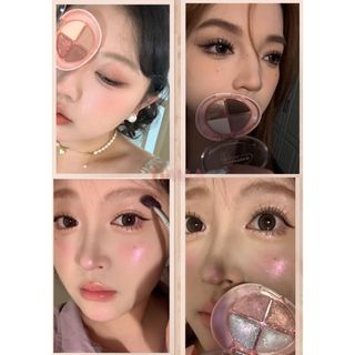 [Y298] Bảng Phấn Mắt GOGO TALES Quả Trứng 4 Ô - Nhũ Highlight - Gogotales Glittering Colorful