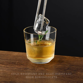 Bộ 6 Ly thủy tinh 250/310/360ml, cốc thủy tinh đáy sọc chịu nhiệt uống cafe, nước ép, soda, trà sữa