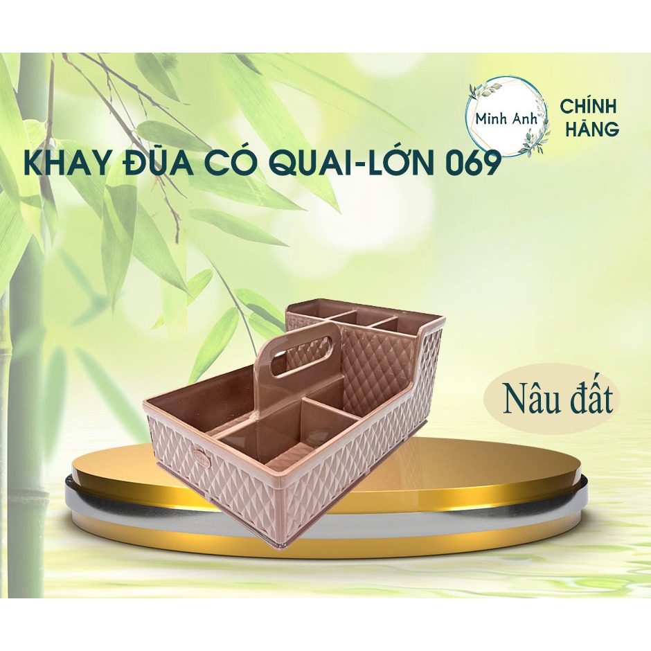 [Hỏa tốc] Khay Đựng Có Quai, Ống Gia Vị, Hộp Đũa Muỗng, Nhựa Bền Rẻ Đẹp khay 069 bền tốt nhất rẻ
