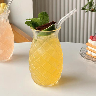 Bộ 6 Ly thủy tinh trái dứa 500ml, cốc thủy tinh chịu nhiệt uống cà phê, trà, nước ép, trà sữa,soda
