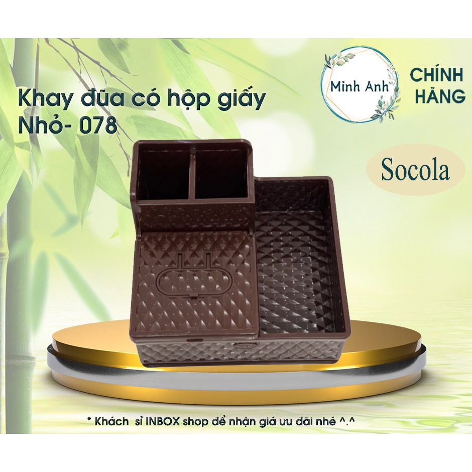 [ XUẤT VAT ] [ Hỏa tốc ] Khay đũa muỗng quán ăn, có hộp giấy, nhựa, tốt nhất 078 - 077 khay dua đẹp