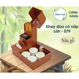 Khay đựng đũa muỗng, nhựa hộp giấy, nắp đậy, bền 079 khay dua đẹp tốt sang ống đũa rẻ