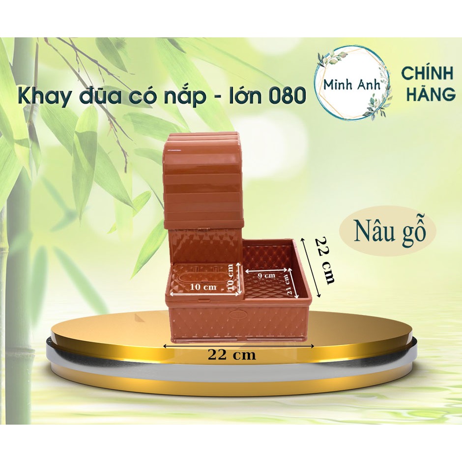 [ XUẤT VAT ]  [Hỏa tốc] Khay Đựng đũa thìa quán ăn, nhà hàng, có nắp, hộp giấy khay dua 080 đẹp ống đũa đẹp