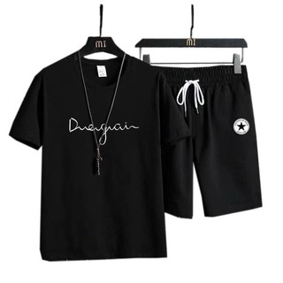 Bộ thể thao nam DUEGAIN vải thun mè co giãn thấm hút mồ hôi có 3 màu trẻ trung phong cách unisex K1