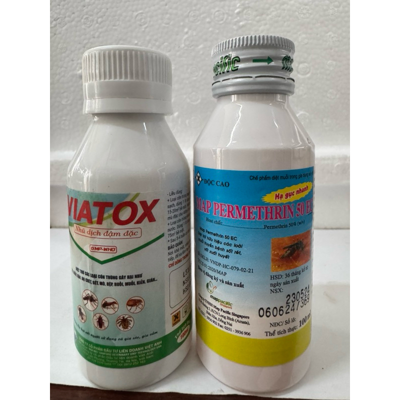 Bộ diệt bọ chét,ve chó, bọ chó, mạt gà(gồm 2 lọ 100ml) phun diệt ruồi ...
