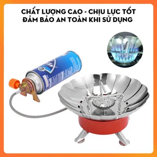 Bếp Ga Mini Du Lịch Xếp Gọn - Bếp Gas Đơn Nhỏ Gọn - Mẫu Mới Có Chắn Gió - Không Kèm Bình Ga
