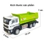 Đồ chơi xe tải chở vật liệu xây dựng bằng hợp kim, chạy cót, nâng được ben, kích thước lớn