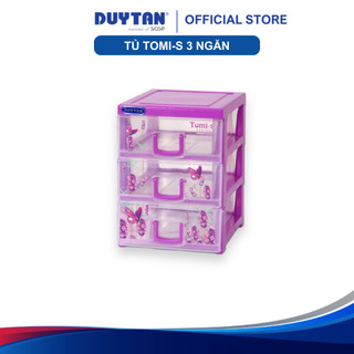 Tủ Tomi-S 3 ngăn DUY TÂN nhựa PP/ABS, tủ mỹ phẩm, tủ văn phòng, mini để bàn tiện lợi
