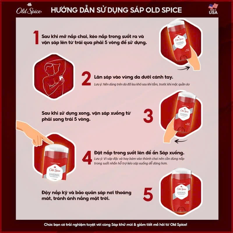 Ảnh Lăn Khử Mùi Old Spice USA 85g/73g (Nhiều Mùi Hương) 3