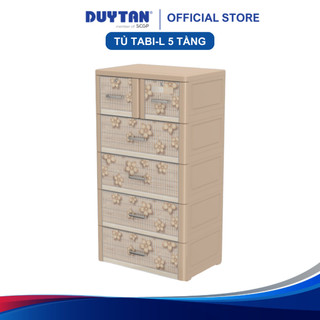 Tủ Tabi-L 5 tầng DUY TÂN nhựa PP/ABS, bao gồm 4 hộc lớn và 2 hộc nhỏ, tủ quần áo đa năng, tiện lợi