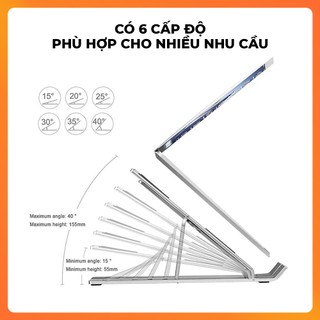 Giá Đỡ Laptop Điều Chỉnh Được Độ Cao, Kệ Máy Tính Laptop, Đế Tản Nhiệt Kê Laptop Nhôm