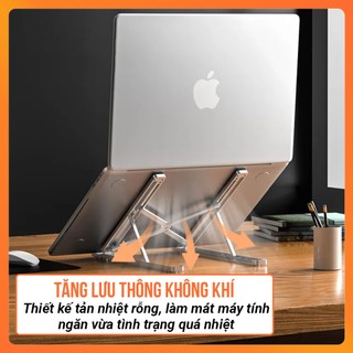Giá Đỡ Laptop Điều Chỉnh Được Độ Cao, Kệ Máy Tính Laptop, Đế Tản Nhiệt Kê Laptop Nhôm