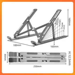 Giá Đỡ Laptop Điều Chỉnh Được Độ Cao, Kệ Máy Tính Laptop, Đế Tản Nhiệt Kê Laptop Nhôm