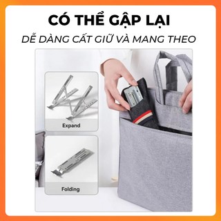 Giá Đỡ Laptop Điều Chỉnh Được Độ Cao, Kệ Máy Tính Laptop, Đế Tản Nhiệt Kê Laptop Nhôm