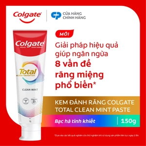 Kem đánh răng Colgate Total sạch sâu bảo vệ, ngăn ngừa 8 vấn đề răng miệng 150g/ tuýp