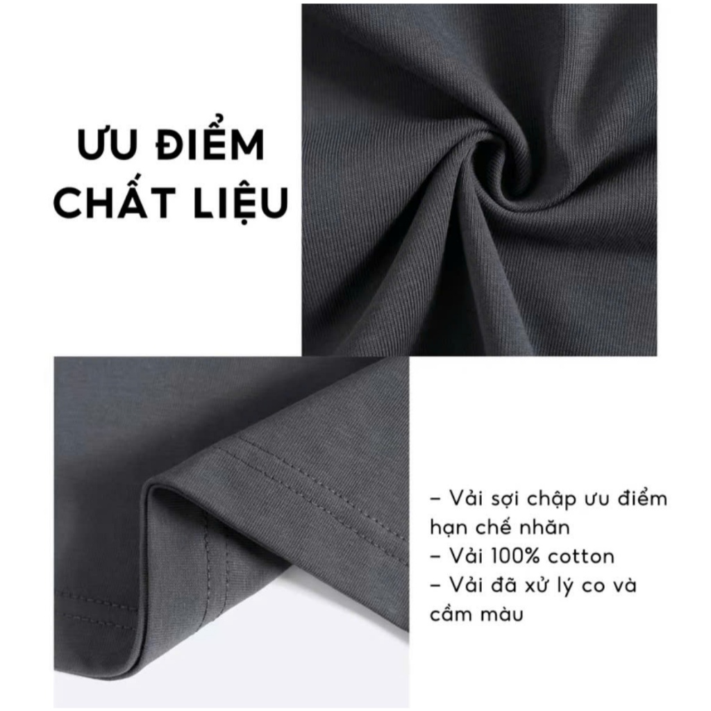 Áo phông 3KMENSWEAR Áo thun cộc tay cotton form Unisex thoáng mát thấm hút mồ hôi vải mềm