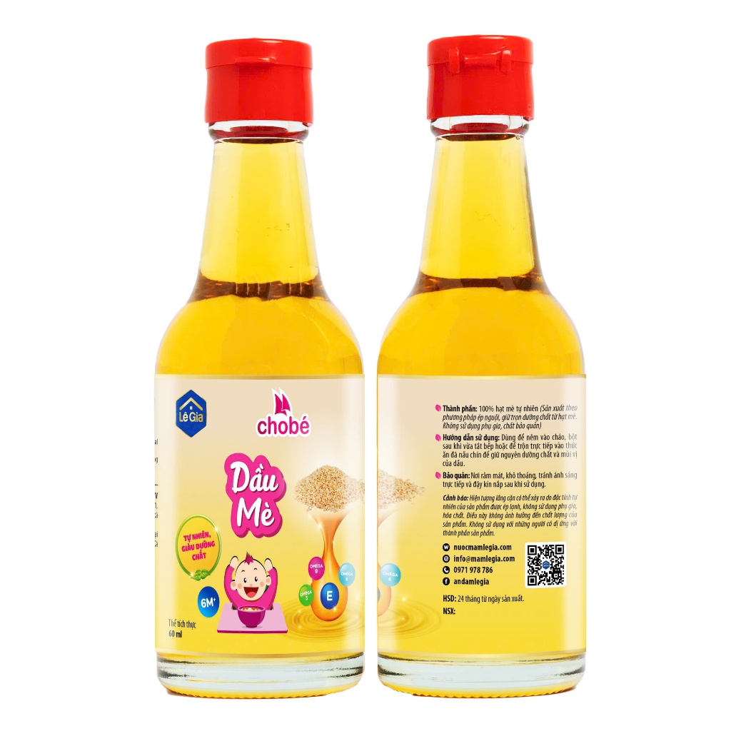 Ảnh Dầu ăn dặm cho bé ÉP LẠNH NGUYÊN CHẤT Lê Gia - dinh dưỡng từ hạt tự nhiên, giúp bé ăn ngon miệng, hết biếng ăn 3