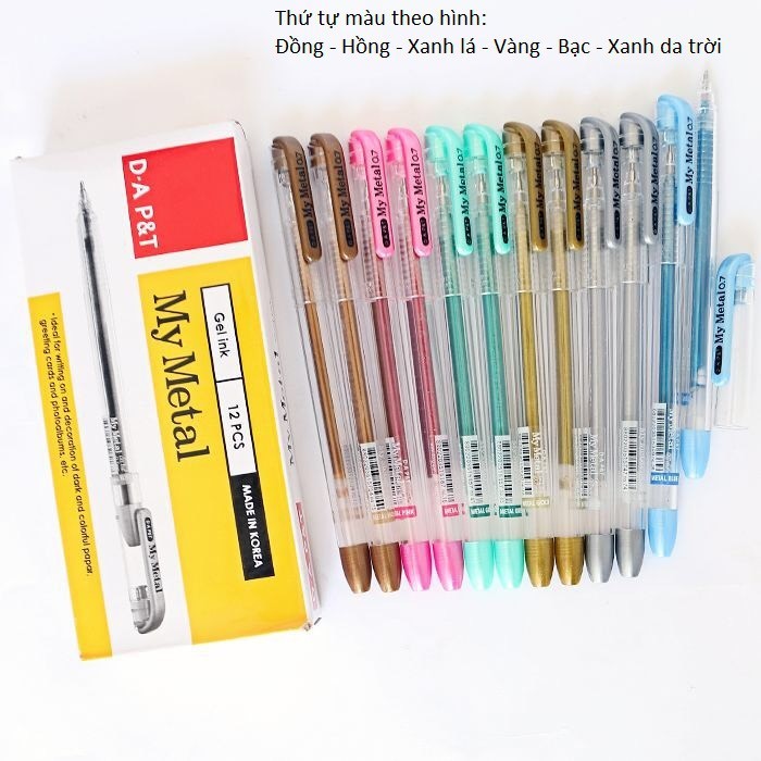 Product image Bút Gel My Metal Dong-A Nhũ/ Kim tuyến, sản xuất tại Hàn Quốc, nét 0.7 chuyên viết thiệp 4