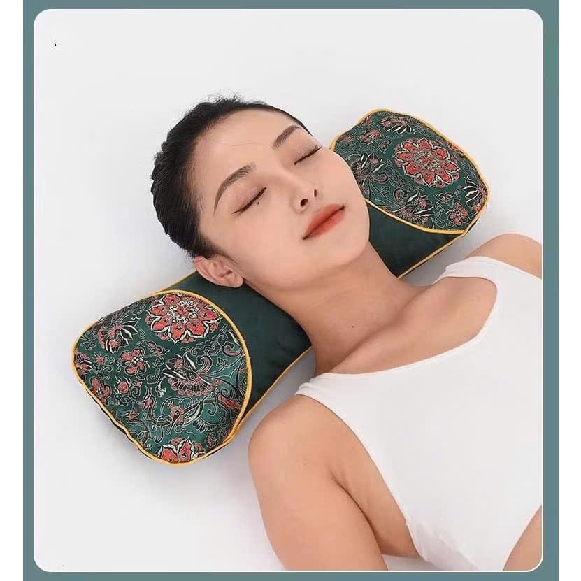 Gối Ngải Cứu Làm Nóng Cổ Giúp Giảm Đau Vai Gáy Cổ, Gối Kê Cổ Thảo Dược Hương Thơm Thảo Mộc