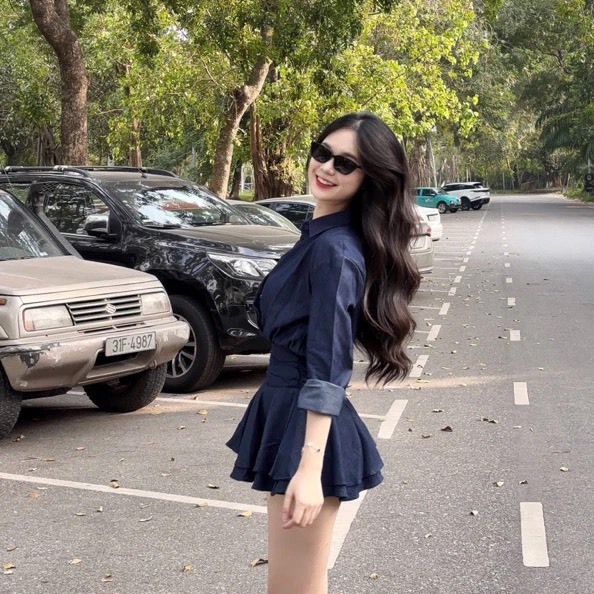 Váy bò Denim thiết kế dài tay nhúm eo chân váy tầng cao cấp ST Design tặng kèm quần trong - 07
