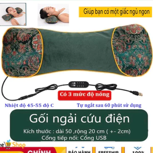 Gối Ngải Cứu Làm Nóng Cổ Giúp Giảm Đau Vai Gáy Cổ, Gối Kê Cổ Thảo Dược Hương Thơm Thảo Mộc