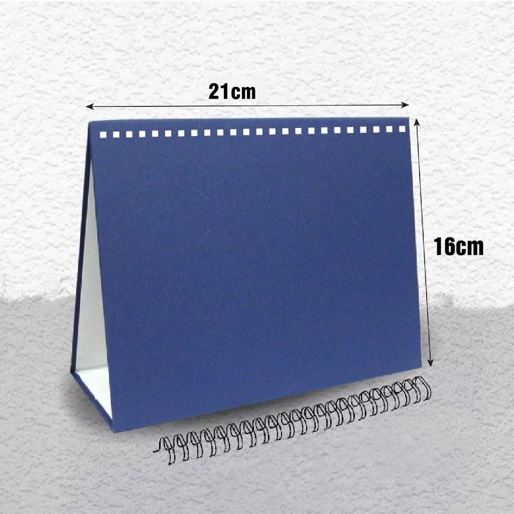Chân Đế Lịch (Khổ A5) Để Bàn Chữ A Ngang Chất Liệu Giấy Giả Da, Ánh Kim, Carton Cứng Cáp