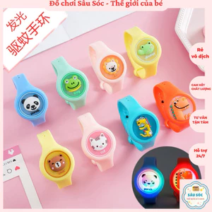 Đồng Hồ Đeo Tay Kèm Tinh Dầu Đuổi Muỗi Phát Sáng Hoạt Hình Dễ Thương Cho Bé (Có Hộp)