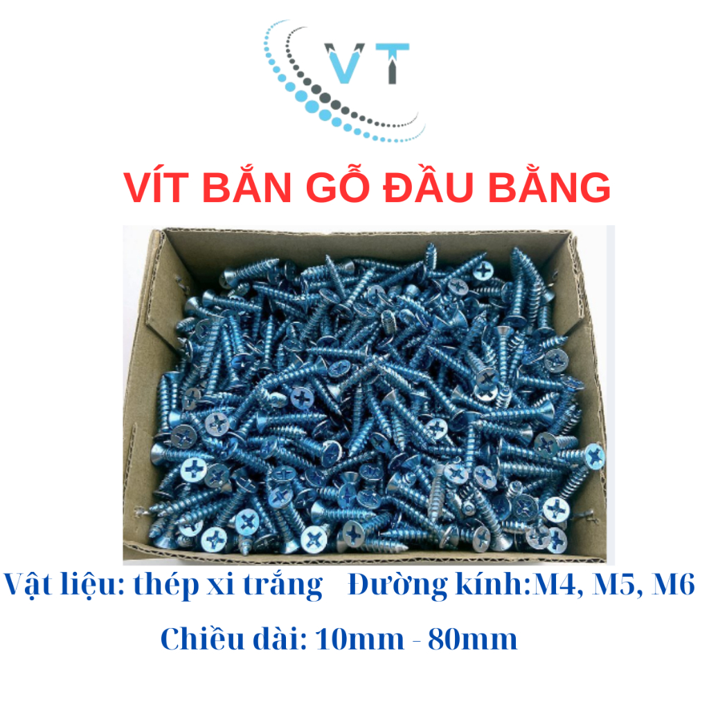 40 con Vít trắng mạ kẽm bắt nở nhựa, tắc kê nhựa bắn vào tường, gỗ, nhựa đủ kích cỡ
