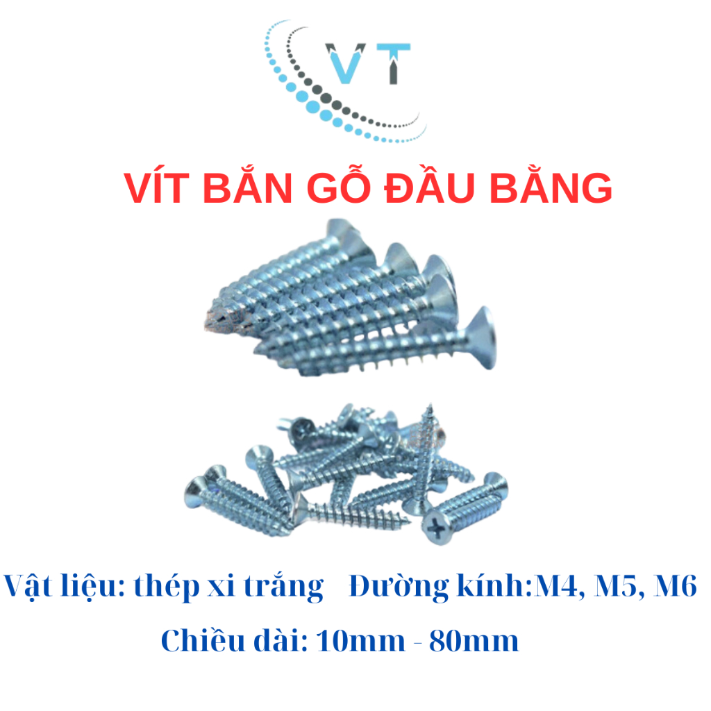 100g vít trắng mạ kẽm 6mm bắt nở (tắc kê) nhựa bắn vào tường, gỗ, nhựa đủ kích cỡ - 100g