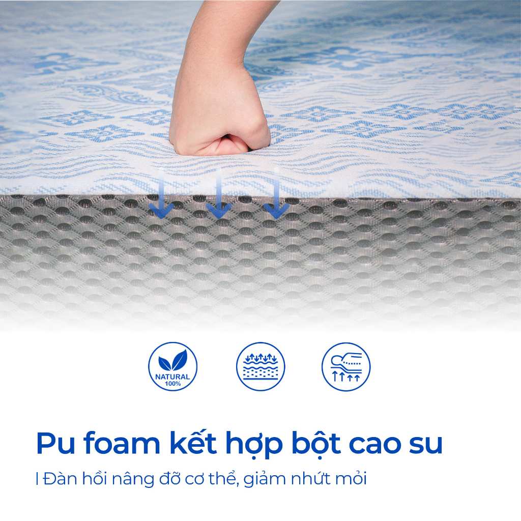 Ảnh Nệm Foam Aroma Luxury, Nệm Êm Ái, Thoáng Khí, Đàn Hồi Tốt, Bảo Hành Xẹp Lún 10 Năm 3