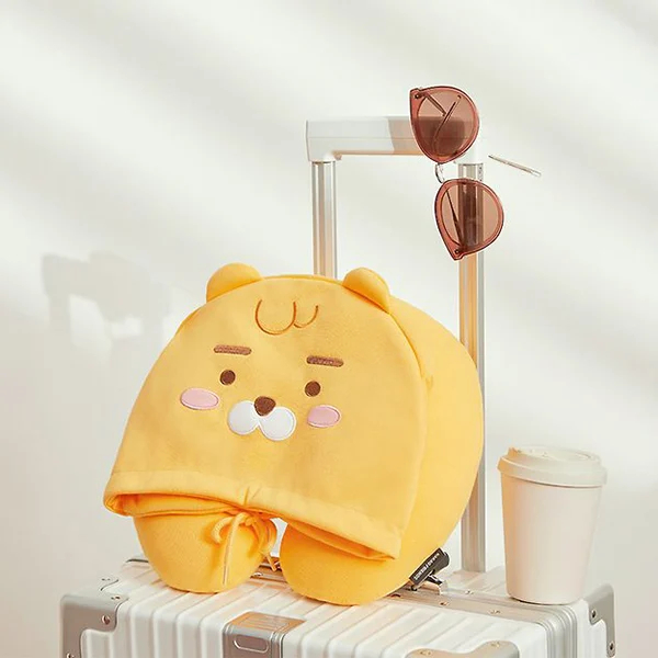 Ảnh Gối chữ U Có Mũ Và Không Mũ Trùm Đầu Nhân Vật Apeach, Ryan, Choonsik -  Kakao Friends Chính Hãng 1