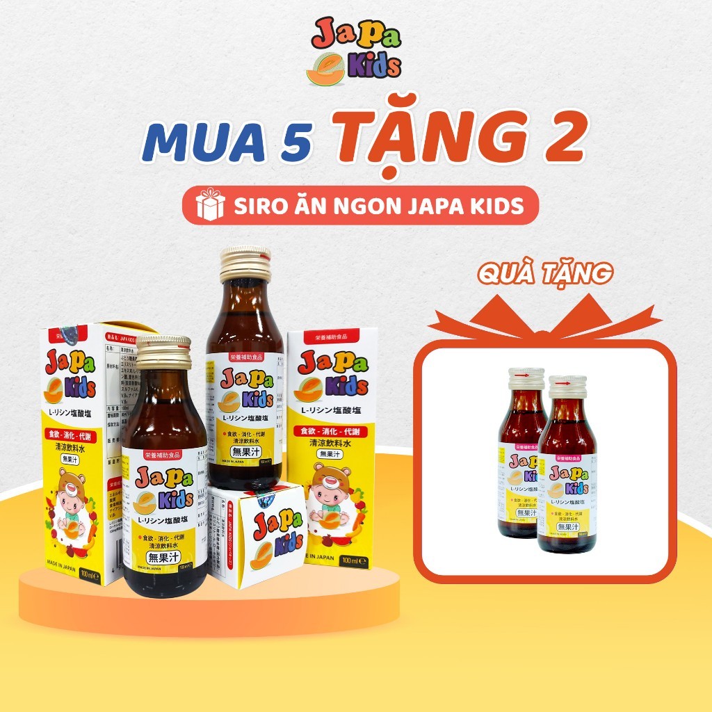 Ảnh Mua 5 Tặng 2 Japa Kids  kích thích ăn ngon, tăn cân tăng chiều cao cho bé 100ml 1