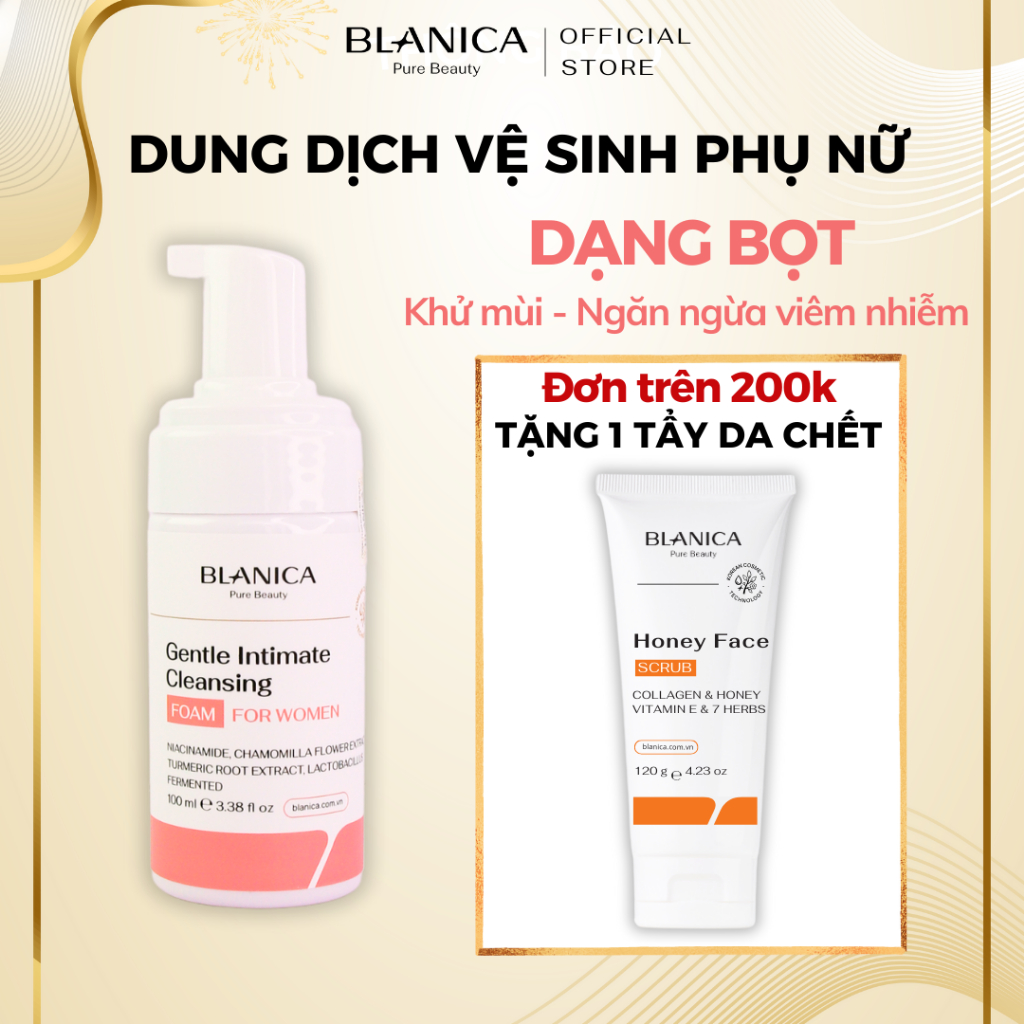 Ảnh Dung dịch vệ sinh nữ dạng bọt chiết xuất cúc la mã BLANICA Gentle Intimate Cleansing Foam 100ml 1