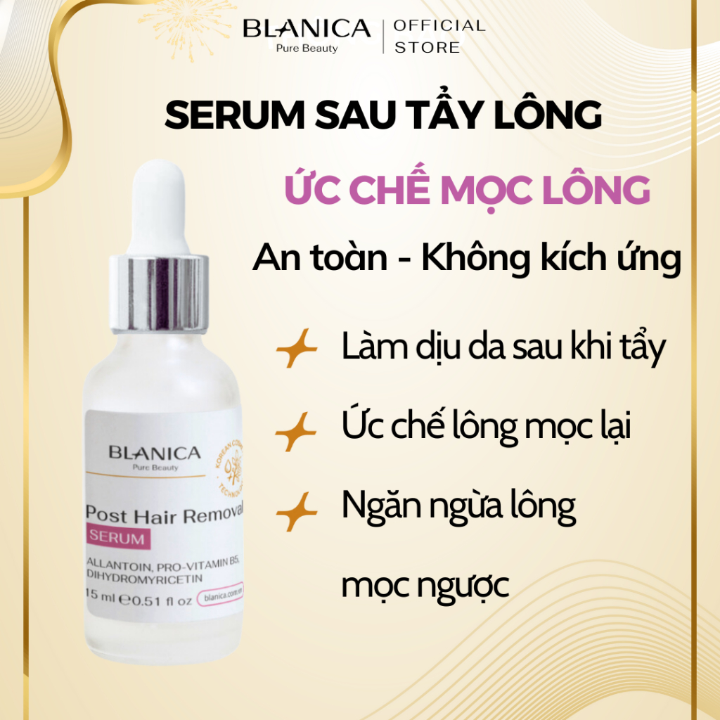 Ảnh Serum sau tẩy lông, triệt lông, wax lông làm giảm kích ứng và ức chế mọc lông BLANICA  15ml 1
