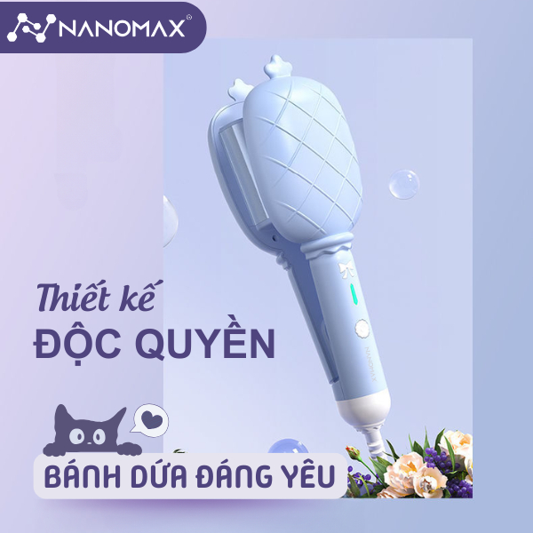 Ảnh Máy Uốn Tóc Xoăn Sóng Hippee NANOMAX D33 Size 32 Dùng Cho Tóc Ngắn Và Tóc Dài, Làm Nóng Nhanh, Tắt Nguồn Thông Minh 3